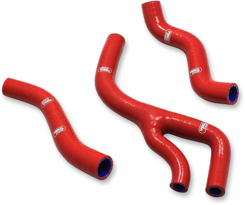 Moose Racing - Moose Racing Radiator Hose/Clamp Kit - Red - 1902-1200