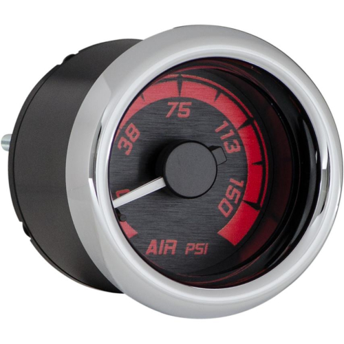 Dakota Digital - Dakota Digital MVX-8K Add-On Air PSI Gauge - Black/Red Chrome - MVX-8K-A-KR-C