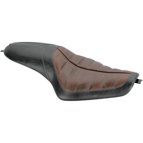RSD - RSD Enzo 2-Up Seat - Black Distressed Vinyl - Distressed Brown Raised Detailing - 76919
