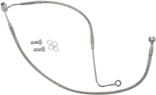 Drag Specialties - Drag Specialties Clear Coated Standard Length ABS Stainless Steel Front Brake Line Kit - Lower - 691300
