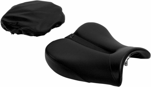 Saddlemen - Saddlemen Gel-Channel Track One-Piece Solo Seat with Rear Cover - 0810-0819