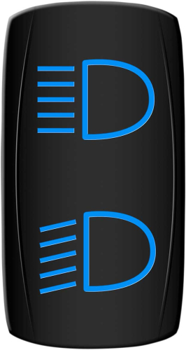 Moose Utility - Moose Utility Hi/ Low Headlight Rocker Switch - Blue - 2106-0509
