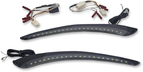 Custom Dynamics - Custom Dynamics Batwing LED Fairing Trim - Gloss Black - CD-BFT-05-B