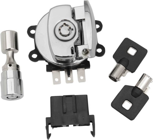 Drag Specialties - Drag Specialties Side Hinge Ignition Switch with Fork Lock - Chrome - 2106-0252