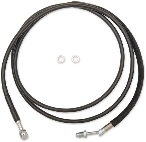 Drag Specialties - Drag Specialties Black Vinyl Coated Hydraulic Clutch Line - +8in. - 0661-0058