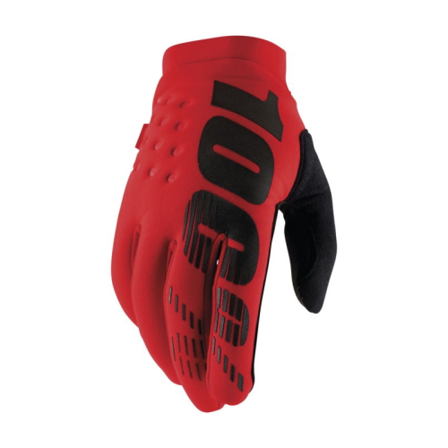 100% - 100% Brisker Cold-Weather Gloves - 10003-00032 - Red - Large