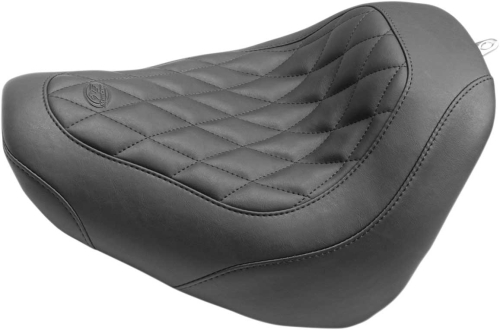 Mustang - Mustang Wide Tripper Solo Seat - Diamond Stitch - Black - 83017