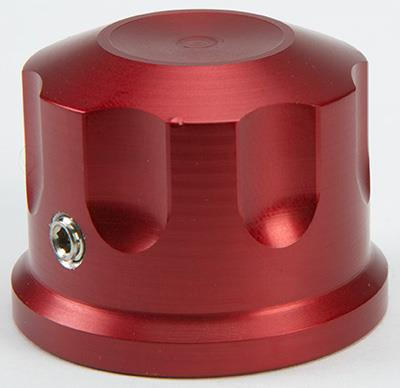 Rooke Customs - Rooke Customs Front Axle Nut Covers - Red - R-TAC102-T7