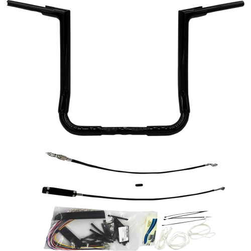 Fat Baggers, Inc. - Fat Baggers, Inc. 1-1/2in. EZ Install Flat Top Handlebar Kit - Gloss Black - 609116-B