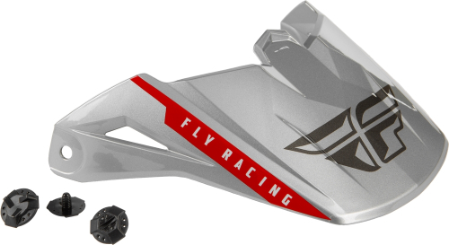Fly Racing - Fly Racing Visor for Kinetic Drift Helmets - Charcoal/Light Gray/Red - F73-88204