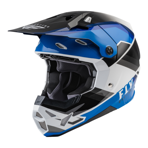 Fly Racing - Fly Racing Visor for Formula CP Helmets - XL/2XL - Rush Black/Blue/White - 73-87301L