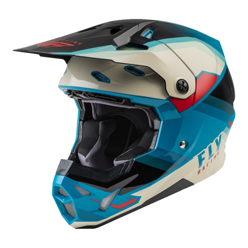 Fly Racing - Fly Racing Visor for Formula CP Helmets - XL/2XL - Rush Black/Stone/Dark Teal - 73-87303L