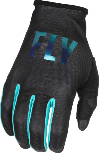Fly Racing - Fly Racing Lite Youth Gloves - 375-610YL - Black/Aqua - Large