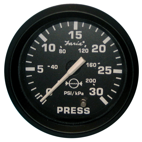 Faria Beede Instruments - Faria Euro Black 2" Water Pressure Gauge (30 PSI)