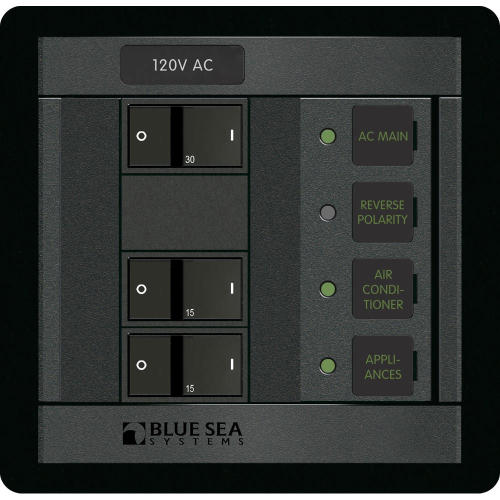 Blue Sea Systems - Blue Sea 1214 120V AC Main + 2 Positions