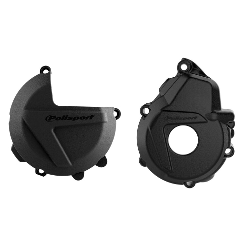 Polisport - Polisport Clutch/Ignition Cover Kit - Black - 90982