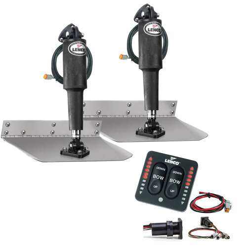 Lenco Marine - Lenco 9" x 9" Standard Trim Tab Kit w/LED Indicator Switch Kit 12V