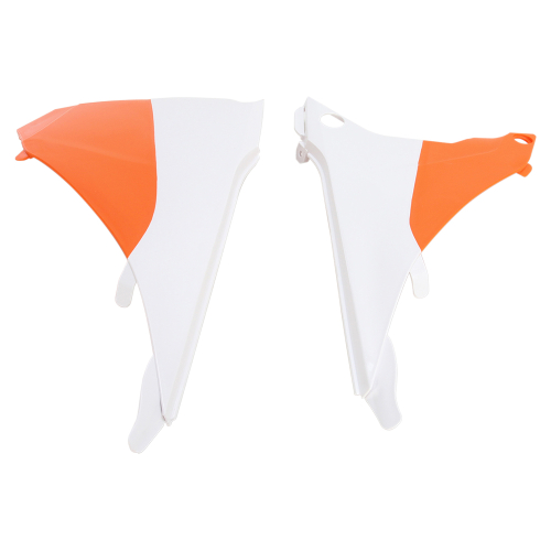 Acerbis - Acerbis Air Box Cover - White/Orange - 2374121088