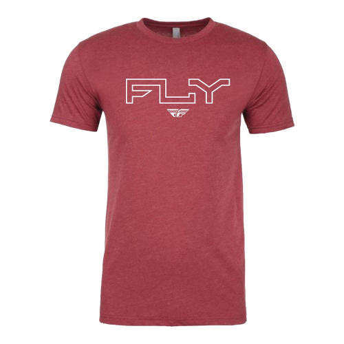 Fly Racing - Fly Racing Fly Edge T-Shirt - 354-0309S - Cardinal - Small