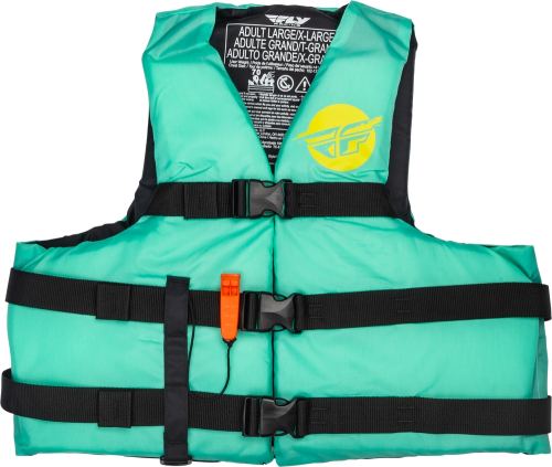 Fly Racing - Fly Racing Nylon Flotation Vest - 221-304122X - SeaFoam Green/Yellow - 2XL