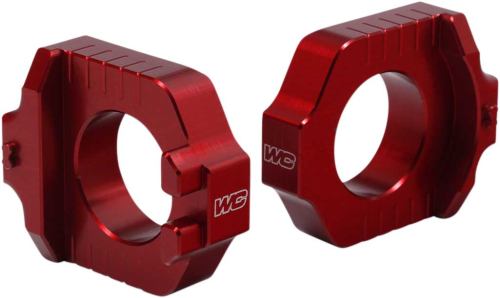 Works Connection - Works Connection Elite Axle Blocks - Red - 17-270