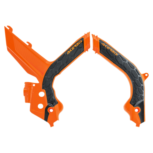 Acerbis - Acerbis X-Grip Frame Guards - Orange/Black - 2783155225