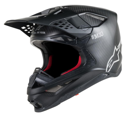 Alpinestars - Alpinestars Supertech M10 Solid Helmet - 8300319-1300-MD - Matte Carbon - Medium