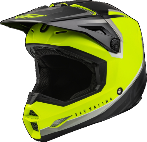 Fly Racing - Fly Racing Kinetic Vision Youth Helmet - F73-8651YM - Hi-Vis/Black - Medium