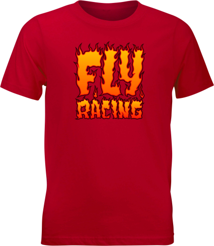 Fly Racing - Fly Racing Boy?�?�?�s Fly Fire T-shirt - 352-0656YL - Red - Large