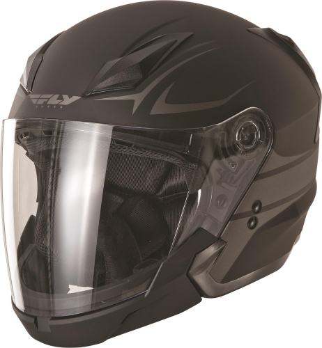 Fly Racing - Fly Racing Tourist Vista Helmet - F73-8107~6 - Vista Flat Black/Silver - 2XL