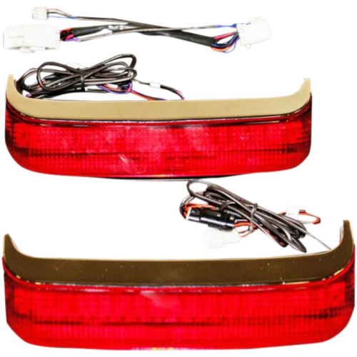 Custom Dynamics - Custom Dynamics Sequential Bagz Saddlebag Lights - Chrome/Red Lens - CD-SBSEQ-SS8-CR