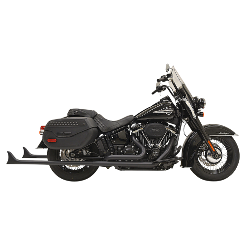 Bassani Manufacturing - Bassani Manufacturing True Duals with 39in. Fishtail Mufflers - No Baffle - Black - 1S76EB39