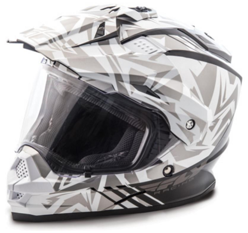 Fly Racing - Fly Racing Trekker Nova Helmet - 73-7016L - White/Gray - Large