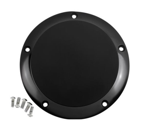 Joker Machine - Joker Machine Chrome Billet Derby Cover - Smooth Black Anodized - 069603B