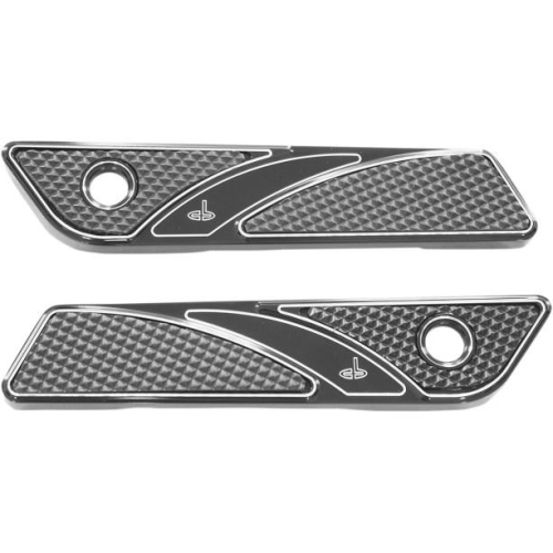 Carl Brouhard Designs - Carl Brouhard Designs Elite Series Saddlebag Hinge Covers - Black - EBL-001-B