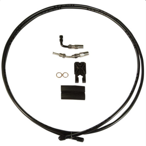 Magnum - Magnum Build Your Own Braided Black Stainless DOT Hydraulic Clutch Line Kit - 10mm - 90 Degree Upper Banjo - 491390A