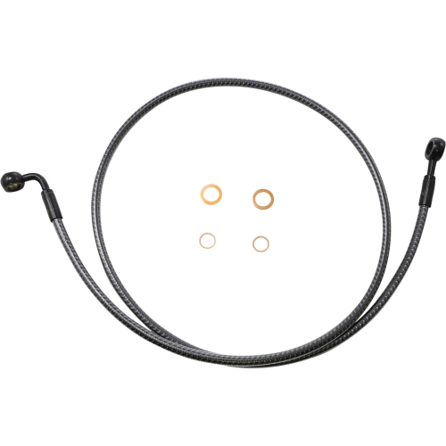 Magnum - Magnum Karbonfibr E-Z Align Single Disc Front Brake Line - 180deg./0 Top Angle - 48in - 76448SW