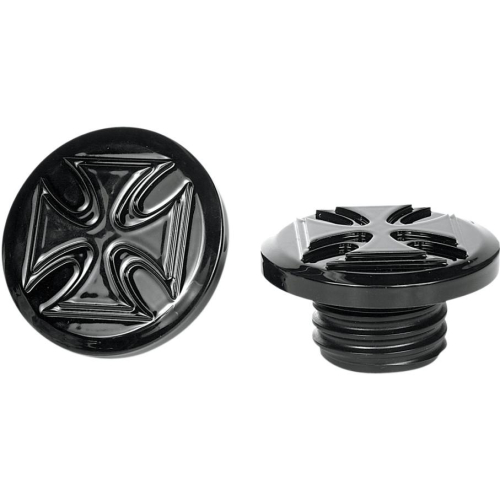 Novello - Novello Non-Vented Billet Gas Cap - Maltese - Black - NIL-177B