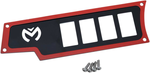 Moose Utility - Moose Utility Small 4 Switch Dash Plate - Left - Red - 2578.0521-1696