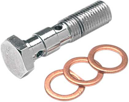Goodridge - Goodridge Universal Brake Line Chrome Double Banjo Bolt - 3/8in.-24 - P773-03LCH