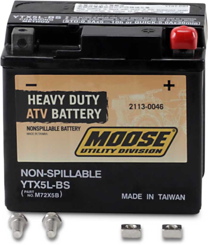 Moose Utility - Moose Utility Factory-Activated AGM Maintenance-Free Battery - MOOM72X5B