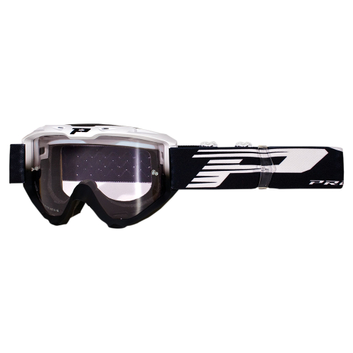Pro Grip - Pro Grip 3450 Riot Goggles - PZ3450BINE - White/Black / Light Sensitive Clear Lens - OSFA