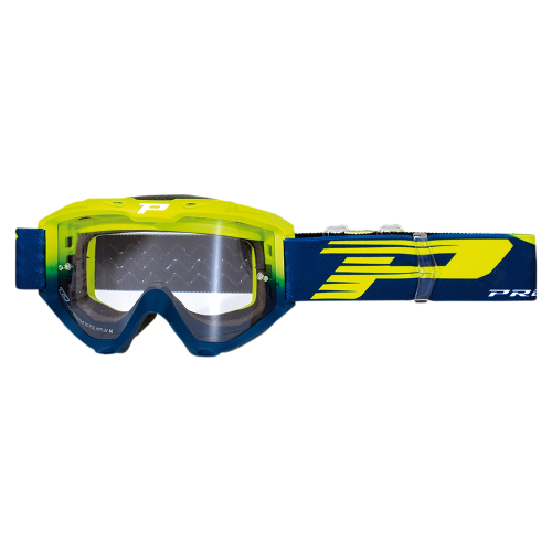 Pro Grip - Pro Grip 3450 Riot Goggles - PZ3450GFBL - Fluorescent Yellow/Navy/Light Sensitive Clear Lens - OSFA