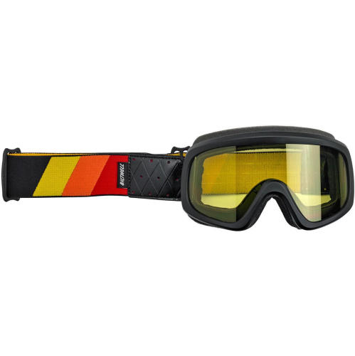 Biltwell Inc. - Biltwell Inc. Overland 2.0 Goggles - 2111-5103-001 - Tri Stripe Red/Orange/Yellow / Clear Lens - OSFM