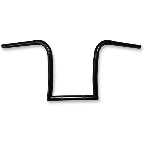 Nash Motorcycle Company - Nash Motorcycle Company Gimp Hangers Handlebar - 12in End Rise - 1in Dia. x 33in W - 10.5in Center Width - 5in Pullback - Bk - 12IGBDK