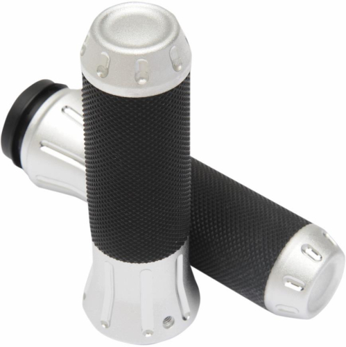 Drag Specialties - Drag Specialties Custom-Tailored Grips - Shot Peened Chrome - 0630-1617