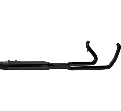 Two Brothers Racing - Two Brothers Racing 2-1 Full Length Exhaust System w/Ghost Pipe - Black w/Black Straight End Caps - 005-46402-B
