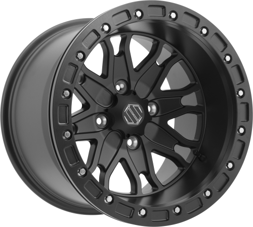 Hiper Wheel - Hiper Wheel Raptor Wheel - 15x10 - 4+4 Offset - 4/110 - Matte Black - 1510-YFSBK-55-SBL-B
