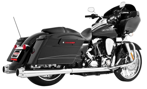 Freedom Performance - Freedom Performance American Outlaw Dual Exhaust System - Chrome Body with Chrome Tip - HD00284