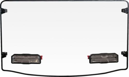 Seizmik - Seizmik Toolless Versa-Vent Windshield - Hard Coated Polycarbonate - 50-50493KIT